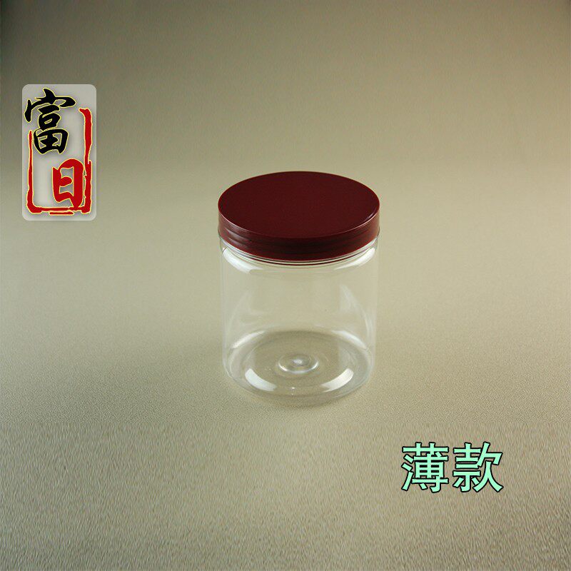 L8510塑料瓶子透明饼干花茶密封罐食品级包装瓶加厚圆形500ml