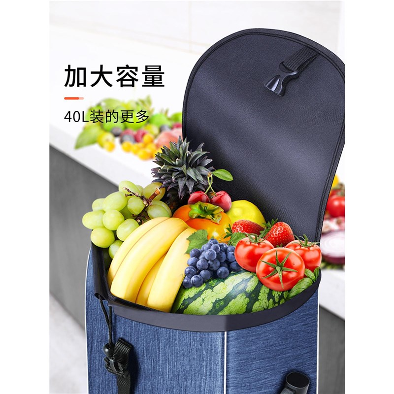 买菜小拉车家用折叠轻便老年人小型购物推拖车手拉杆袋带轮子