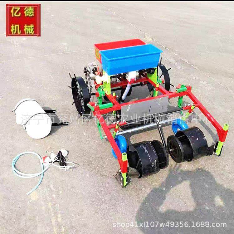 花生两行施肥一体覆膜喷药起垄精播机手扶车起垄花生机农业机械