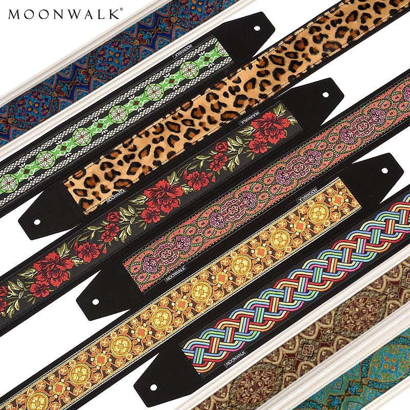 MOONWALK MKS NR-25电吉他肩背带复古风民族风豹纹木吉他箱琴贝斯