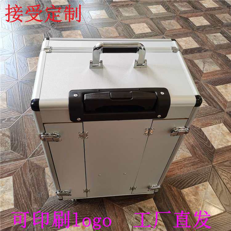 出售超市快消品展示平台操作铝合金拉杆箱夜市地摊伸缩支架展示箱