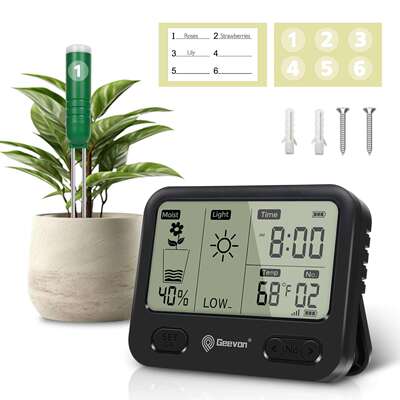 跨境专用多功能土壤温湿度计soil家用水温表湿度计5合1无线数显