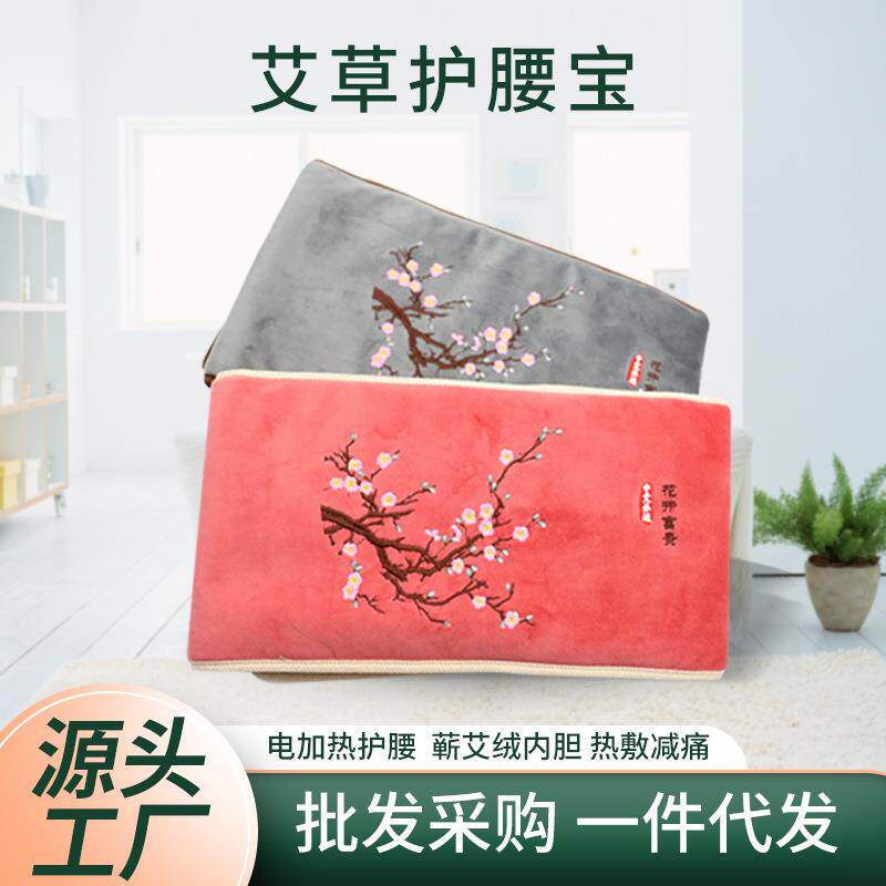 现货电加热护腰带艾草热敷发热护膝冬季老人保暖电热艾绒艾灸宝