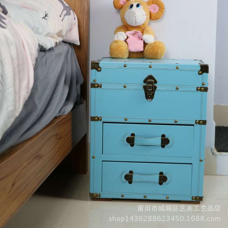 欧式复古个性彩色床头柜卧室床边柜现代简约斗柜沙发边角几柜