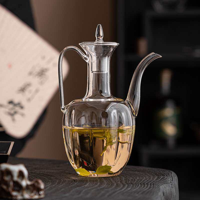 仿宋耐热玻璃手执壶贵妃壶分酒器创意透明泡茶壶电陶炉煮茶壶专用