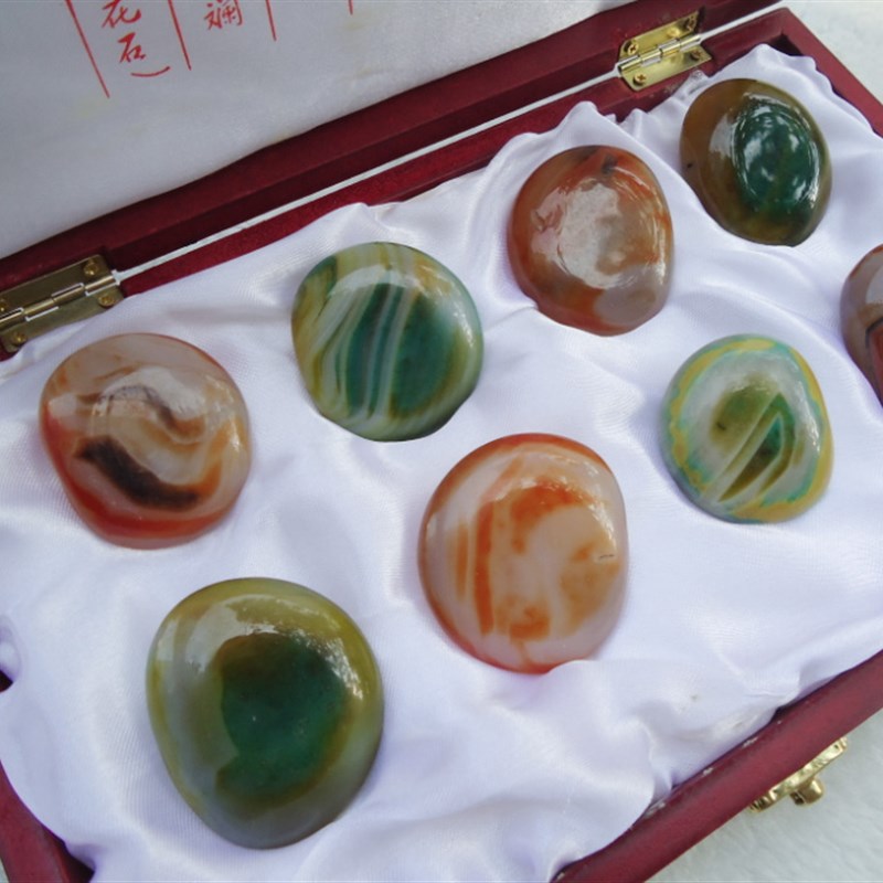 南京盒产天然雨花石原石精品玛瑙石礼特商务礼品