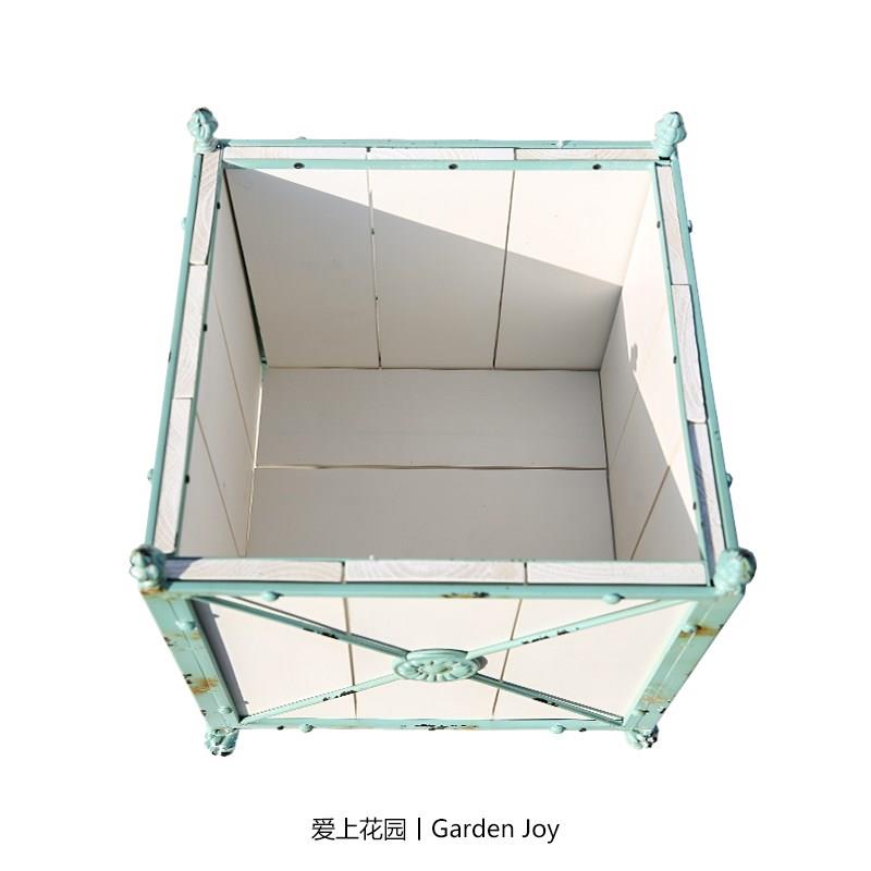 爱上花园丨园艺杂货 花园庭院装饰摆件 四方兽爪长矛铁框木箱花盆