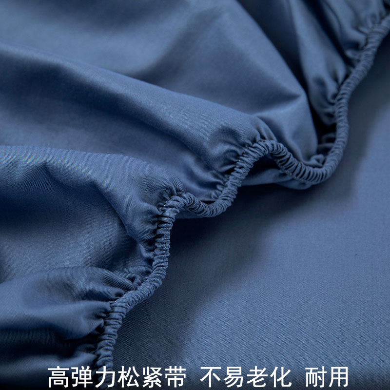 床笠单件全棉贡缎100棉布套床罩五面全包防滑斗笠1.8米加厚纯灰色