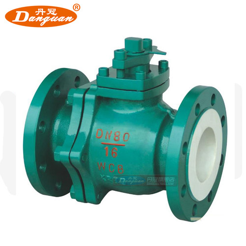 Q41F46-16C WCB铸钢法兰衬氟球阀 耐强酸耐腐蚀DN20 25 32 40 150