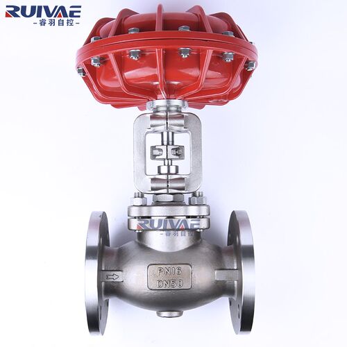 ZMAQ-16-2G 铝合金头南瓜款不锈钢法兰二通气动薄膜切断阀DN50 65