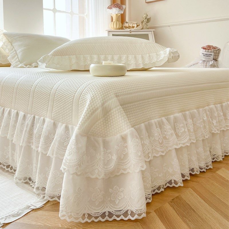 公主风A类蕾丝床裙款凉席三件套夏季凉感可机洗裸睡空调席软席子4,床上用品,乳胶席,淘宝优惠券,粉丝福利购,淘宝优惠卷