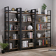 复古书架隔断博古架陈列柜展示架组合家用架实木铁艺架客墙厅隔断