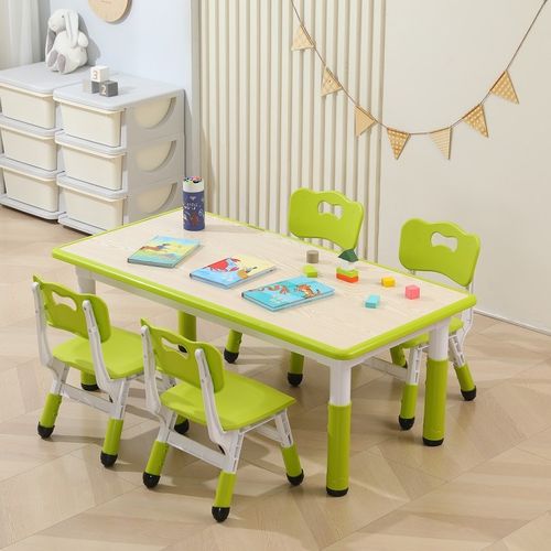 幼儿园桌椅套装儿童可升降长方形塑料桌子椅子宝宝早教学习玩具桌