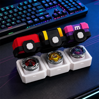 适用BEYBLADE X陀螺收纳盒精灵球宝可梦大师球战斗陀螺收纳盒
