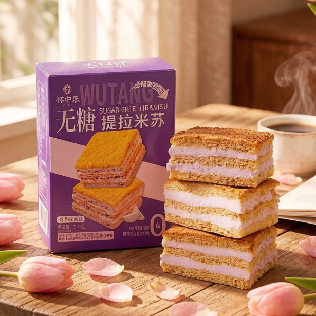 全麦无糖0反式脂肪酸香芋奶香提拉米苏300g