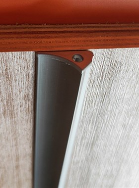 弧形明装45度斜发光LED铝合金灯条免开槽层板灯带橱柜衣柜酒展柜