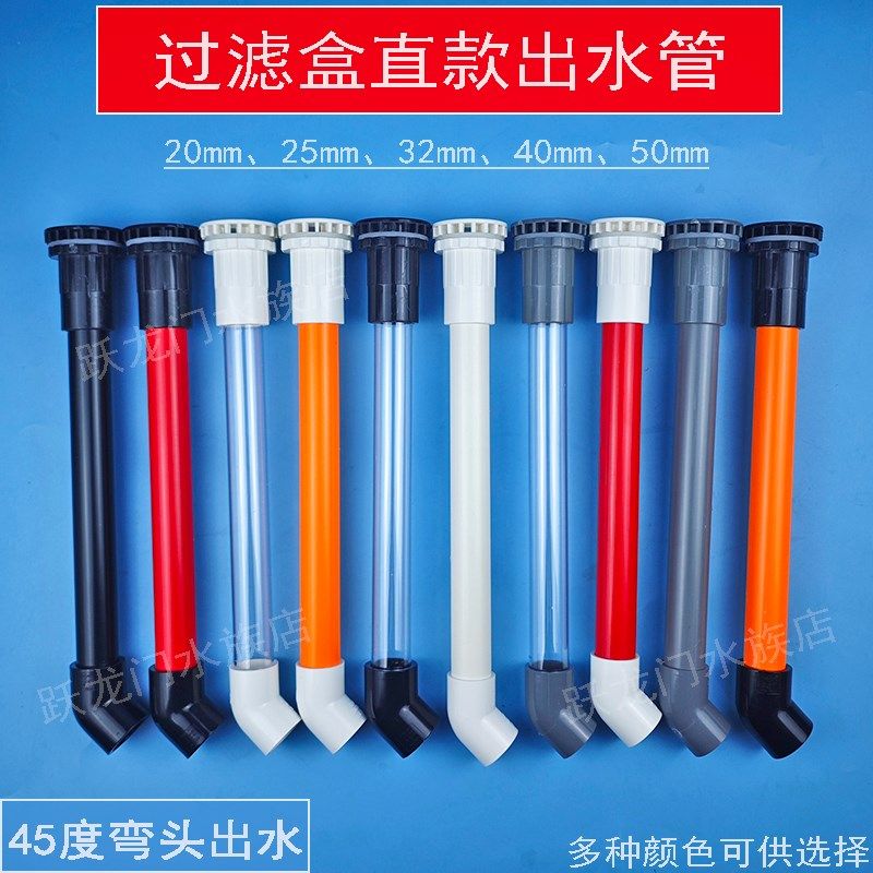 鱼缸上过滤滴流盒周转箱出水水族箱上过滤弯头鸭嘴透明下水管配件图片