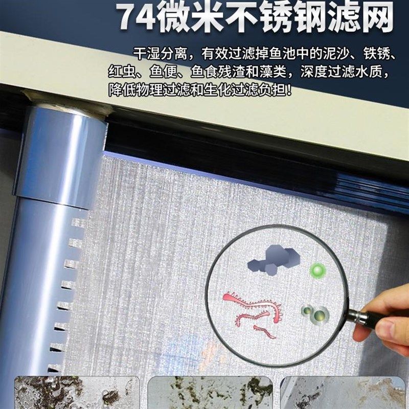 智环全自动反冲洗过滤器大型鱼池净鲤养殖锦化设备水循能过滤系统