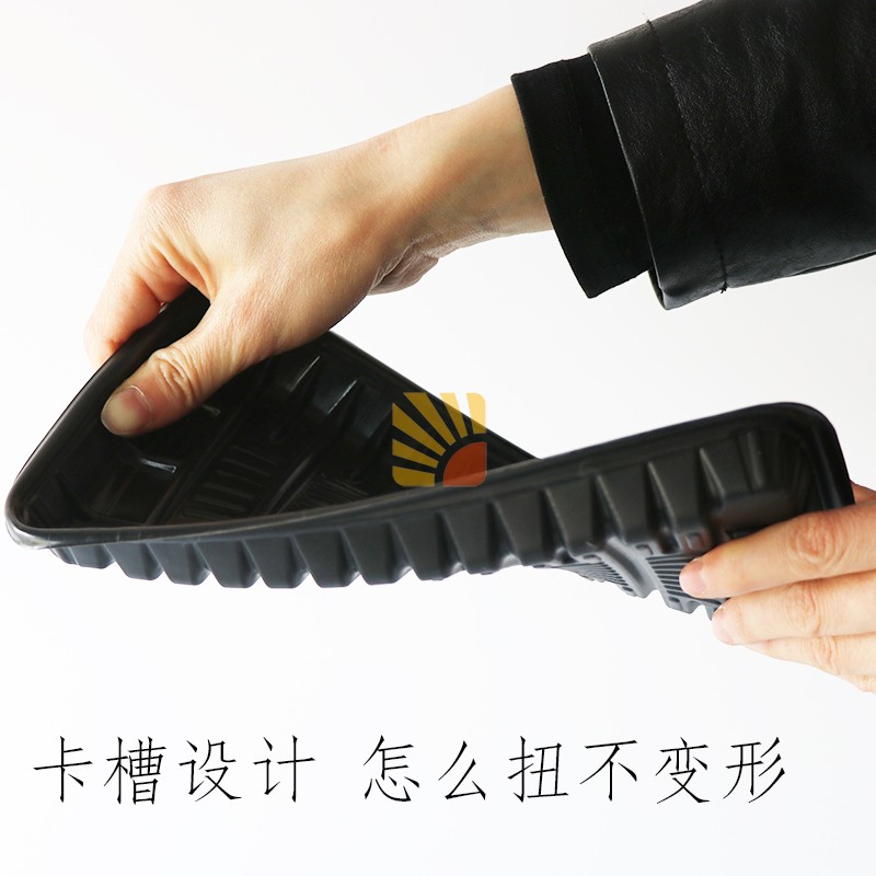 1912一次性黑色生鲜托盘长方形超市塑料水果蔬菜猪肉生鲜碟包装盒