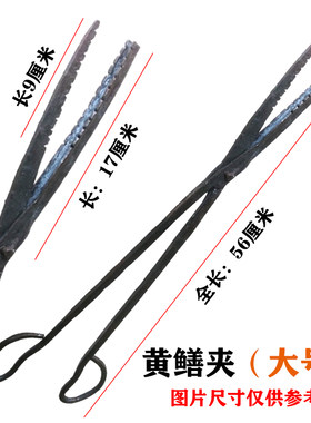 锻打加厚黄鳝夹子防滑夹泥鳅钳子控鱼器捕捉抓小龙虾螃蟹蛇钩工具
