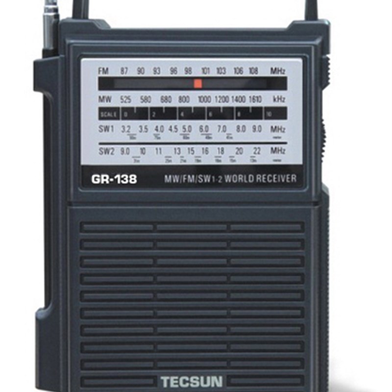 GR-138可充电震手摇发电地式战备防灾难应急收音机手电调频FM