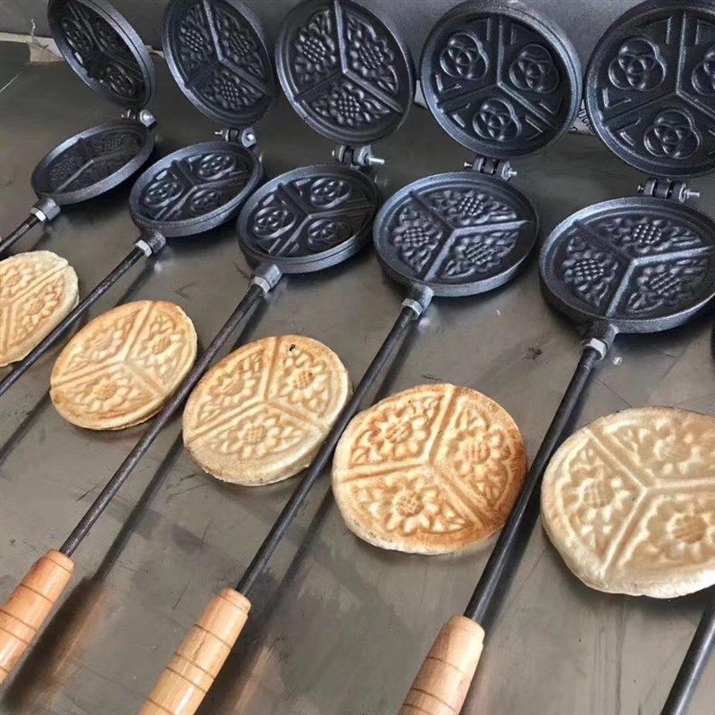 家用老式小饼夹子烙饼锅火烧模具童年回忆