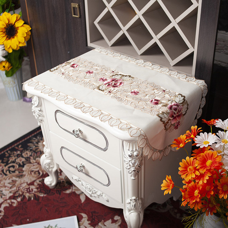 花谷朵田园床头柜盖布盖布茶几餐桌桌旗布艺盖布手工镂空刺绣图案,居家布艺,床头柜盖布,淘宝优惠券,粉丝福利购,淘宝优惠卷