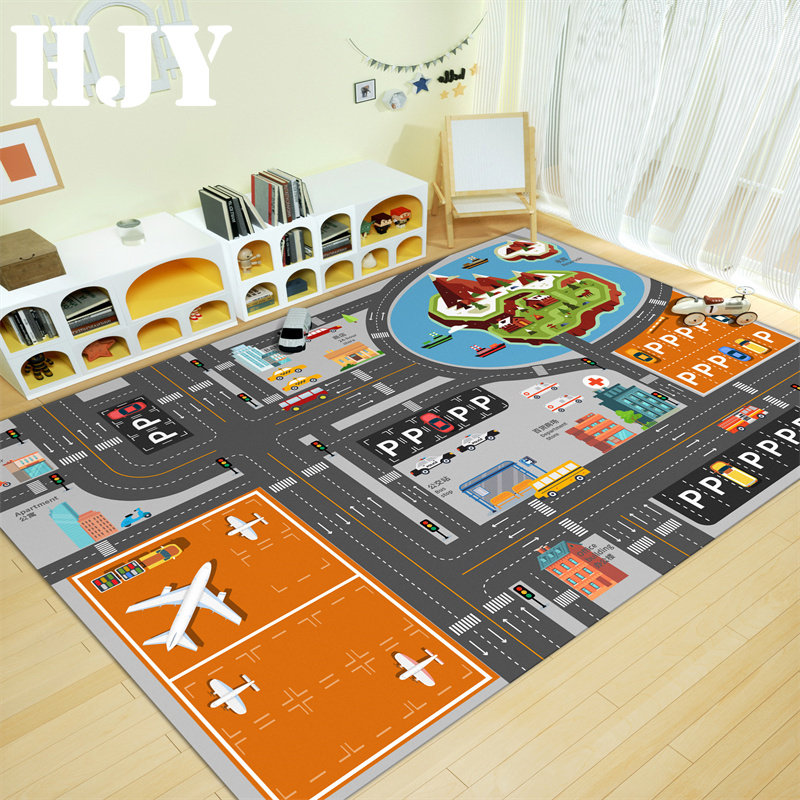 城市交通停车场儿童爬行地垫汽车轨道公路赛道早教幼儿园游戏地毯,居家布艺,地毯,淘宝优惠券,粉丝福利购,淘宝优惠卷