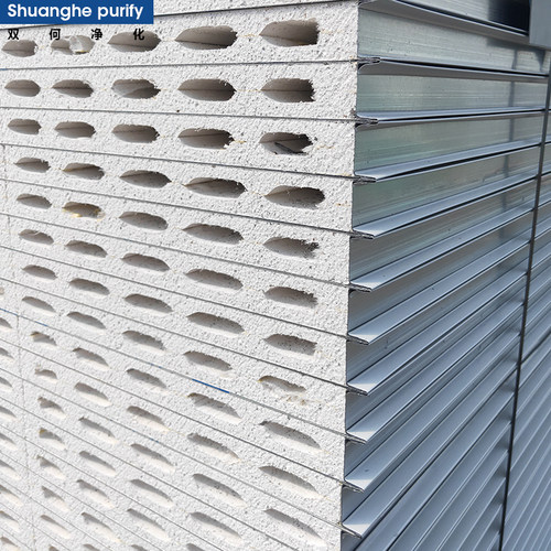 硫氧镁净化板防火隔热板彩钢瓦泡沫夹心板隔墙板自己安装的岩棉板