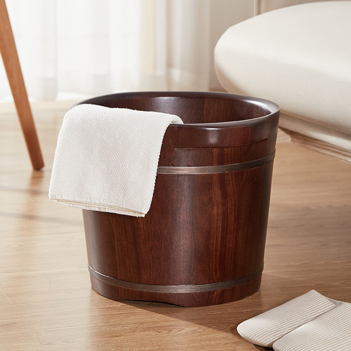 泡脚桶木质家用过小腿足浴桶木桶泡脚盆洗脚盆木盆按摩高深桶加热