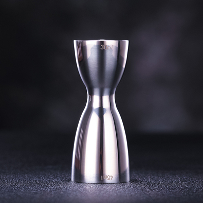 酒吧传奇一体式不锈钢调酒量酒器 U型量杯带刻度线 盎司杯30/45ML