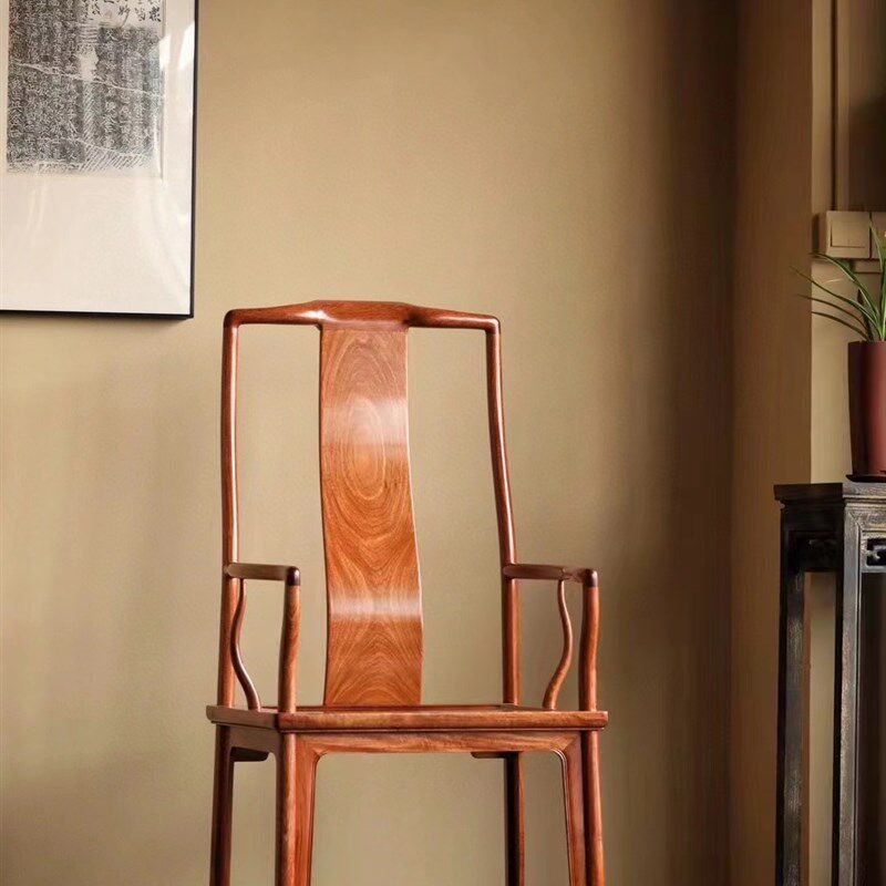 明式红木家具缅甸花梨木高靠背南官帽椅红木南宫椅大果紫檀文人椅,住宅家具,红木椅凳,淘宝优惠券,粉丝福利购,淘宝优惠卷