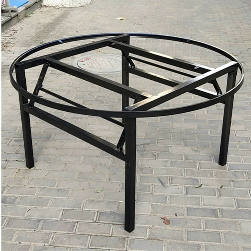 可折叠桌架酒店大圆桌方桌折叠架圆餐桌腿便携式餐桌脚活动桌支架