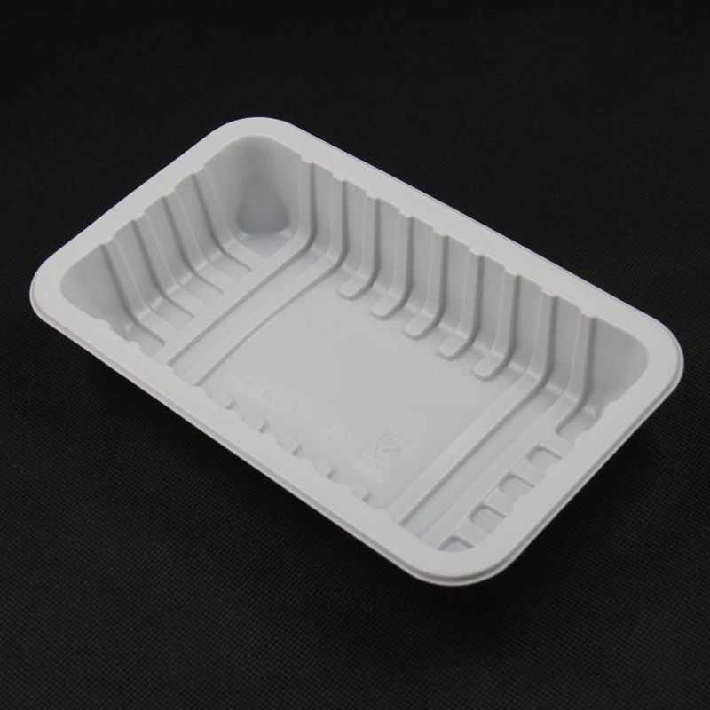 2213-D4/D6黑色一次性加厚PP生鲜食品盒可覆膜猪肉托盘气调包装盒