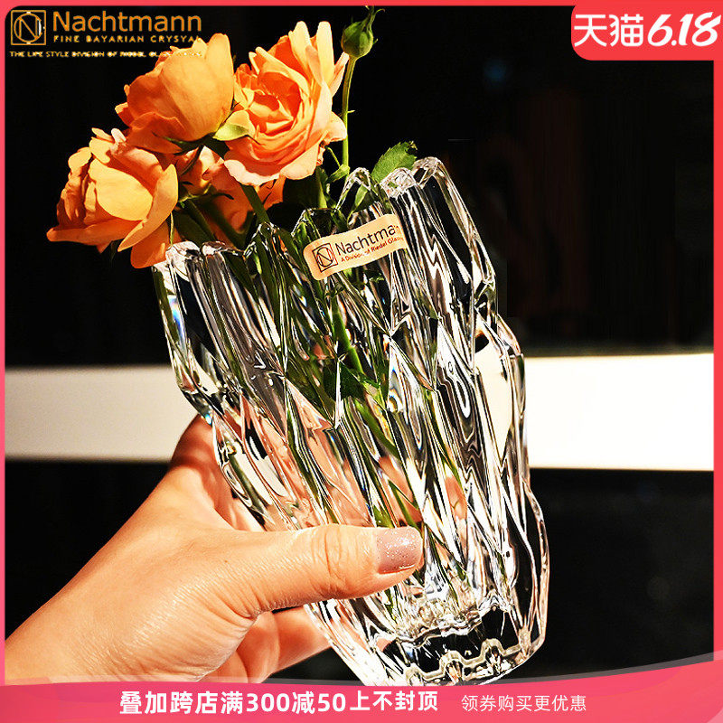 德国原装进口水晶玻璃小号床头柜餐桌花瓶富贵竹插花客厅装饰摆件,家居饰品,花瓶,淘宝优惠券,粉丝福利购,淘宝优惠卷
