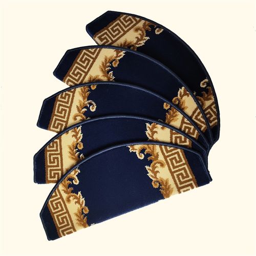 家用踏步垫丙纶地毯木楼梯防滑垫免胶自吸异形定制酒红色深蓝枣红