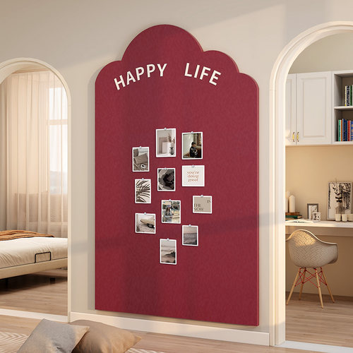 云朵创意相册墙毛毡板墙贴展示墙照片墙拍立得免打孔软木板墙上墙