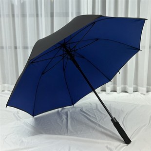 双层长柄自动纤维防风绅士商务男女大号防风雨伞拒水面料一甩即干