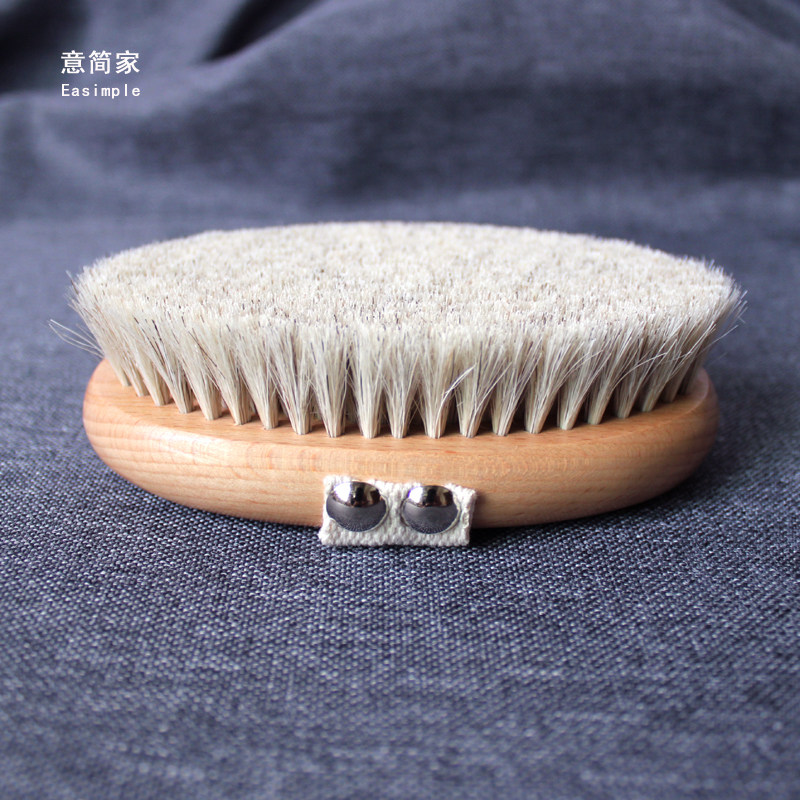 意简家实木马鬃软毛身体刷干刷瘦腿刷酸刷女沐浴儿童洗澡刷搓背刷