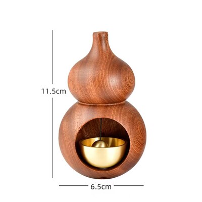 乌檀木葫芦黄铜风铃门铃正北方位招财门对门镜对门2024大门朝西