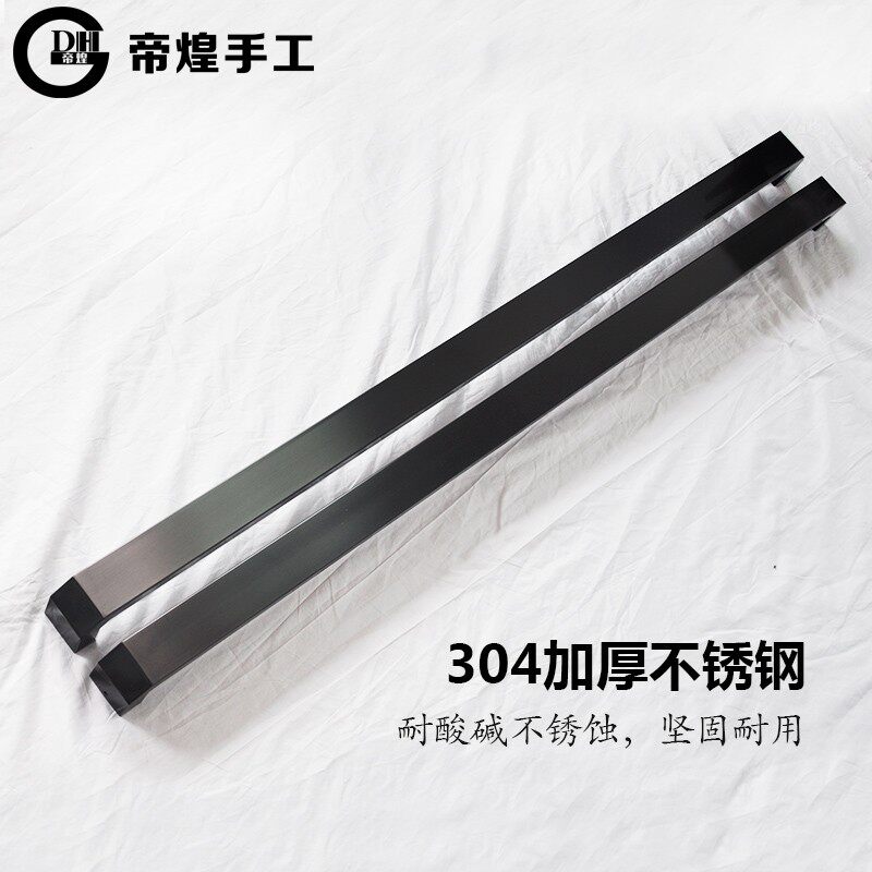 不锈钢拉手 拉丝黑钛金色玻璃门拉手木门把手304加厚方管双弯扶手