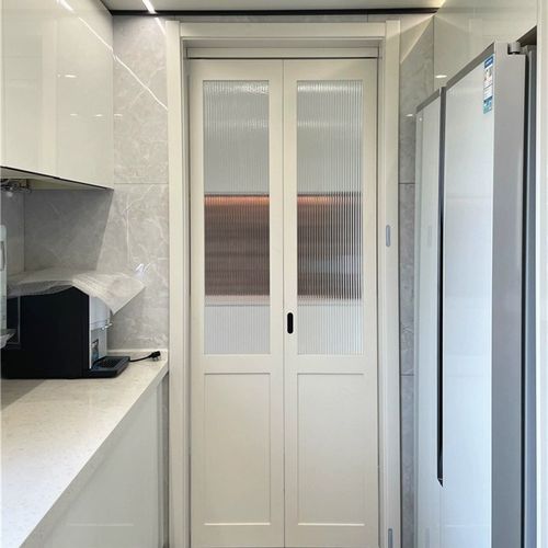 折叠门格子玻璃门现代极简约定制实木复合烤漆上吊轨无下轨推拉门