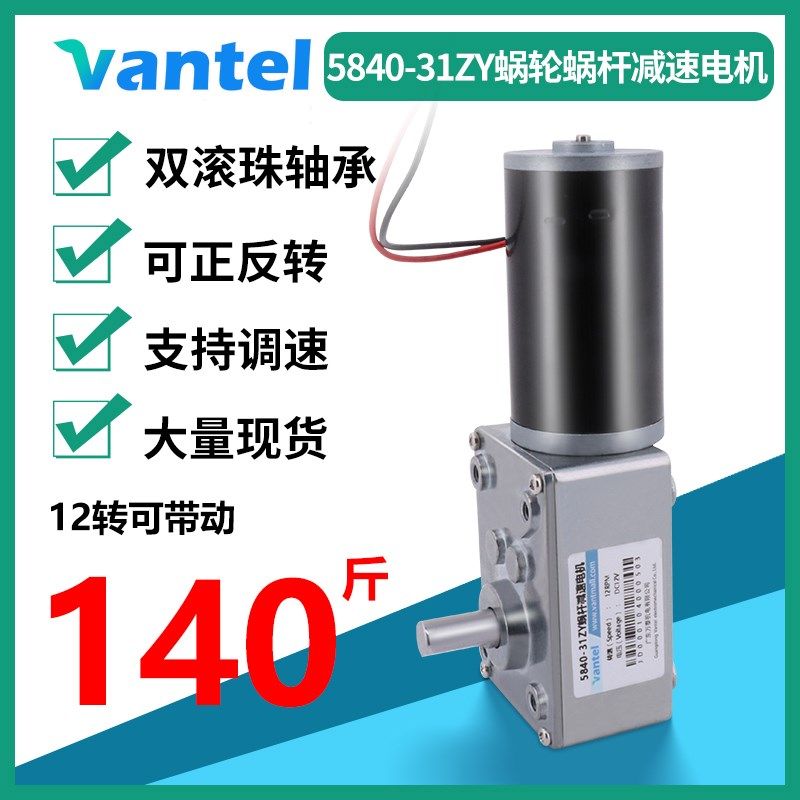 5840-31ZY 微型直流涡轮蜗杆减速电机12v24v直角蜗轮蜗杆低速马达