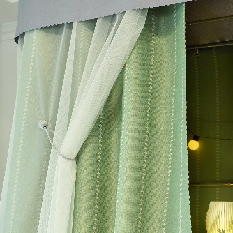 学生宿舍加厚物理强遮光床帘寝室上铺下铺男女卡通蚊帐纱床幔桌帘