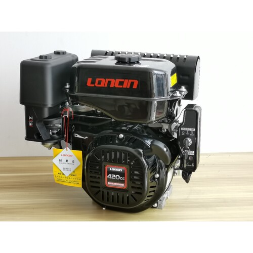 隆鑫Loncin汽油发动机420cc190FD电启动长排消音器15马力船膨化机
