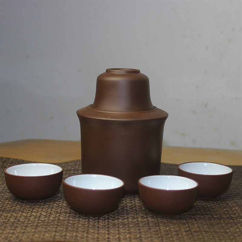 正宗宜兴紫砂烫酒壶 2两4两温酒壶热酒壶烫酒酒具暖酒壶酒杯酒壶