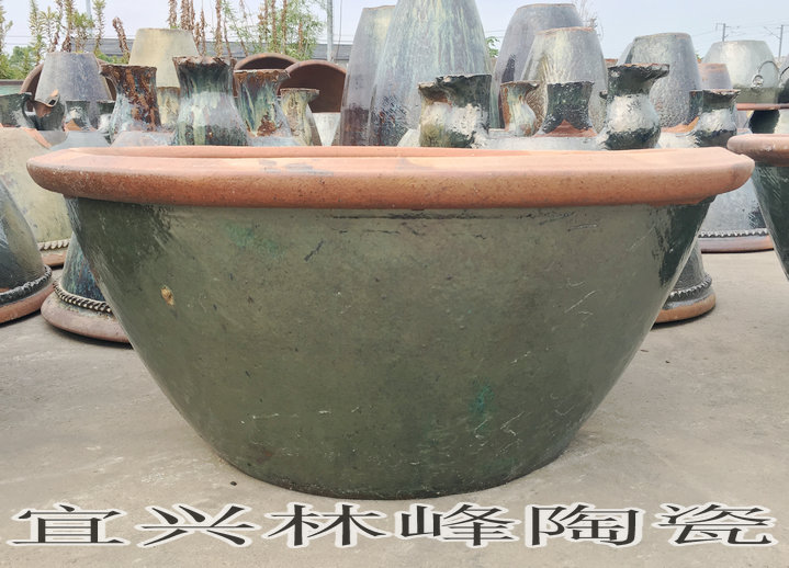 宜兴特大号陶瓷水缸 荷花缸 造景瓦缸 水风缸陶瓷鱼缸