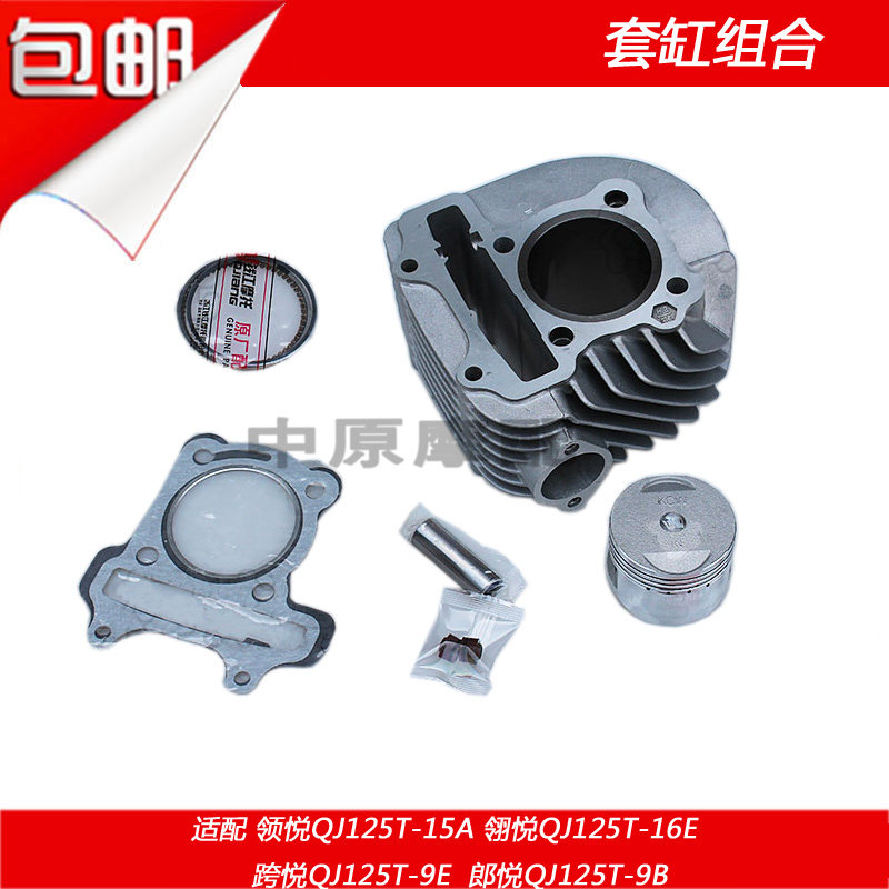 适配钱江领/翎/跨/朗悦QJ125T-15A/16E/9B/9E 套缸气缸活塞环组合