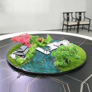 酒店餐桌中间摆花转盘摆件圆桌中间桌芯装饰品饭店大桌子景观花艺