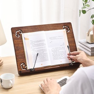 异丽木质儿童阅读架看书架桌面书本支架实木书法字帖架读书架